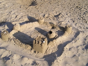 château de sable de débutant