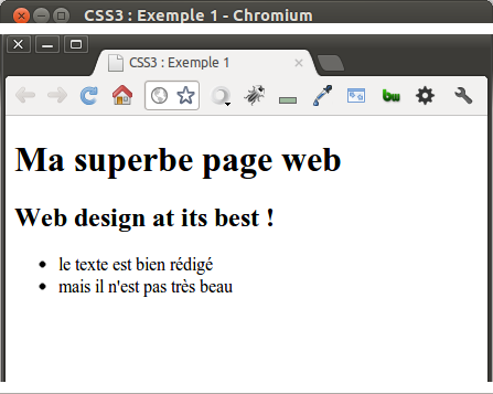 capture écran page HTML5 seule